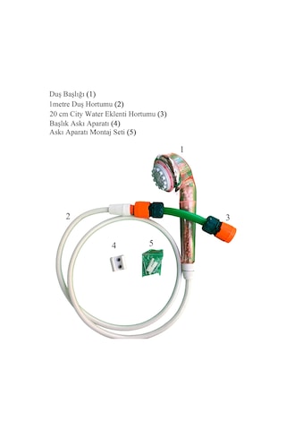 Car-fil Spa Masaj Özellikli Arıtmalı Kamp & Karavan Duş Seti