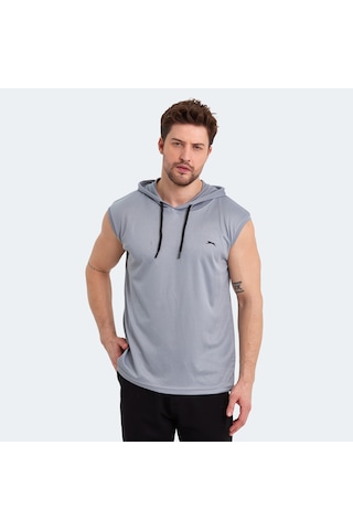 Slazenger RAG Erkek Kolsuz Gri Tişört