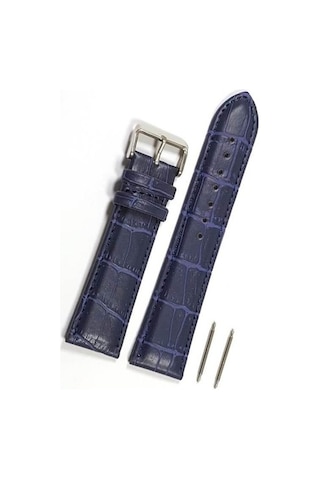 Av.Lacivert Kroko (Pu) Deri Saat Kordonu Kayışı 18-20-22-26 Mm