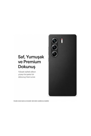 Tecno Camon 40 Pro 5g Kılıf Premium Mat İnce Kamera Korumalı Silikon Kapak Siyah