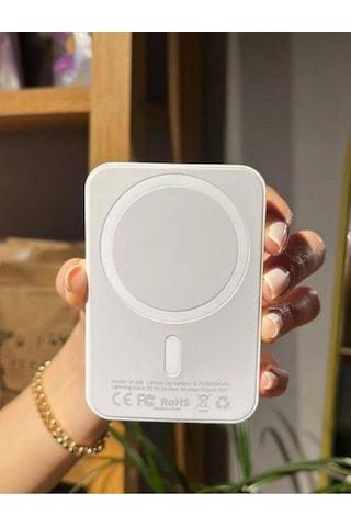 Apple Uyumlu iPhone  iOS Magsafe Battery Pack Kablosuz Powerbank Şarj Megsafe Powerbank 5000 Mah. Çok Renkli