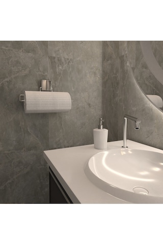 Decorev Dekoratif Dc-4776 Krom Rulo Havlu Askı Modern Banyo Akses