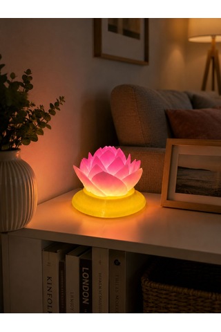 Printlab3d-lotus Mumluk Sarı-pembe