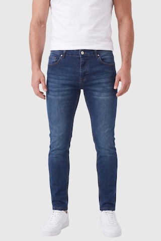 Rizzup Erkek Slim Fit Dar Kesim Likralı Koyu Lacivert Kot Pantolon Dar Paça İnce Esnek Jean 2608306