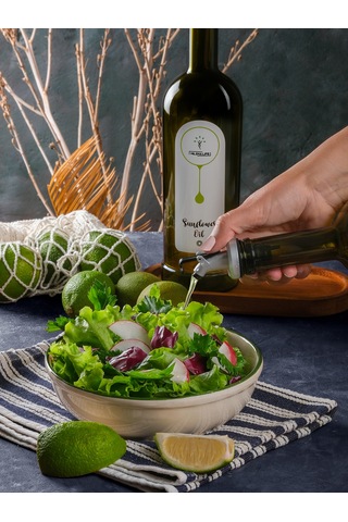 Amber 2'li 750 ml Zeytinyağı ve Sıvıyağ Yağdanlık Şişesi Ayçiçekyağı,Yağlık*Stantsız fb