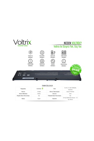 Hp Pavilion Gaming Laptop 15-cx0xxx Uyumlu Notebook Batarya - Pil 4380mah