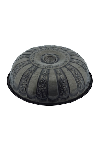 Ludıa Dekoratif Desenli Geleneksel Hamam Banyo Tası 6cmx20cm Koyu Gri