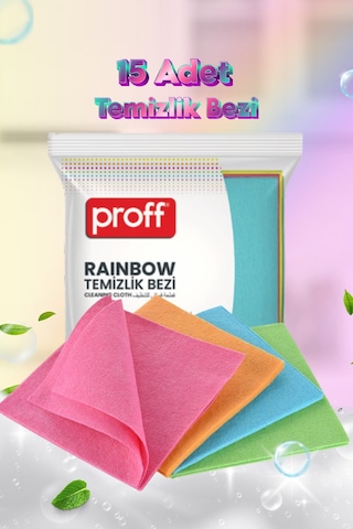 Grimorlife 15 Adet Çok Renkli Temizlik Bezi Banyo Mutfak Toz Bezi -dayanıklı Uzun Ömürlü Mutfak Bezi