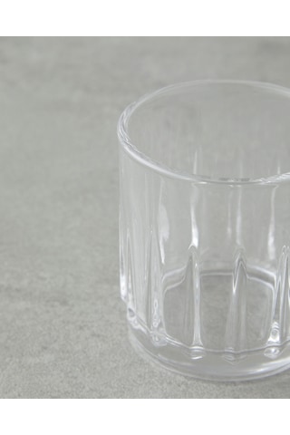 English Home Linear Cam 6'lı Kahve Yanı Bardak 90 Ml Şeffaf Şeffaf