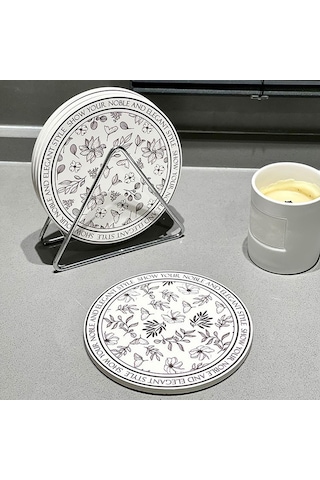 Homyl 4 Adet Mutfak Fincan Mat Bardak Kahve Için Kaymaz Yeniden Çok Renkli