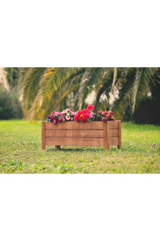 Mandu 64 x 23 CM Dekoratif Ahşap Saksı