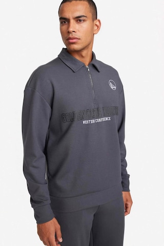 Defacto Nba Golden State Warriors Boxy Fit Polo Yaka Skuba Dalgıç Kumaş Sweatshirt F6974ax26spar191 Antrasit-ar191