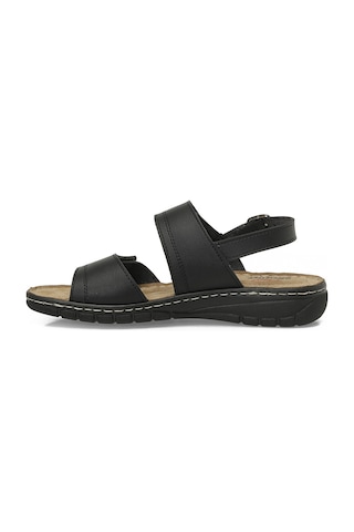 Polaris 167233.z6fx Siyah Kadın Düz Sandalet 000000000102250859 Siyah