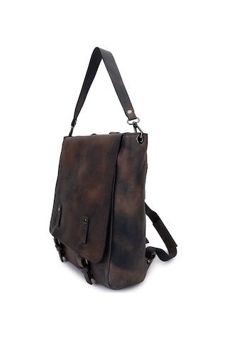 Bruno Shoes Bruno Rossi Bag Erkek Hakiki Deri Taupe Sırt Çantası 1048 332 Erk Canta Sk24-25 Nero/tamp Siyah