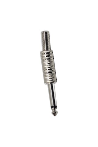 5 Adet 6.35 Mm Mono Jak Konnektör 5 Adet Set - Yaylı Metal Gövde Çivi Jak - Gitar Ve Ses Kablosu Ucu