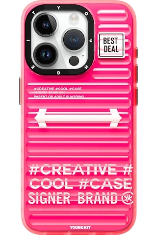 Apple Uyumlu iPhone 15 Pro Kılıf Youngkit Luggage Firefly Serisi Kapak Mavi Mavi