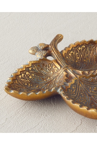 English Home Grön Dekoratif Tepsi 17x16,3x3 Cm Gold