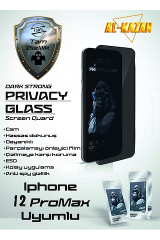İphone 12 Pro Max Uyumlu Hayalet Ekran Koruyucu Ultra İnce Anti Çizik & Darbeye Dayanıklı Koruma