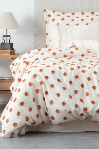 Ecocotton İmre Çift Kişilik Nevresim Takımı %100 Organik Pamuk Müslin Terra 200x220 Cm-1517 Terra
