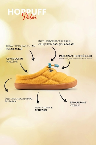 Hoppuff Polar Sarı Barefoot Çocuk Ayakkabı Sarı