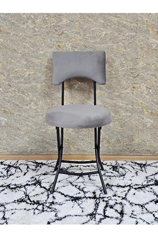 Siyah Boyalı Katlanır Tabure - Kamp Sandalyesi - Sandalye - Mutfa Çok Renki