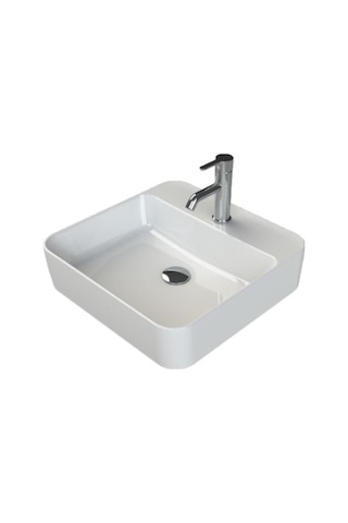 Turkuaz Seramik Hera Lavabo Bataryalı 48 x 48 CM