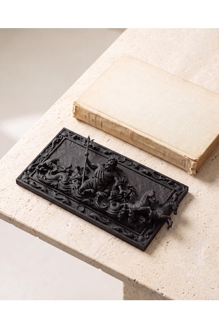 Poseidon Duvar Heykeli 3d Rölyef Tablo Antik Yunan Mitolojisi Barok Tasarım Mat Siyah 25 Cm Salon Ofis Duvar Dekoru Yeni Ev Hediyesi 25cm