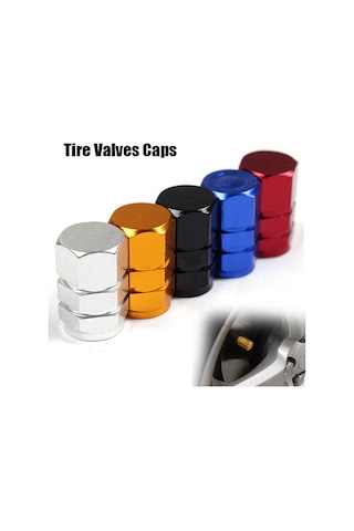 Maiyame Alüminyum Renkli Lastik Valf Kapağı, Su Geçirmez, Çamurlardan Koruyucu, Araba-suv-bisiklet Uyumlu, Gümüş Rengi