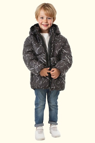 Erkek Çocuk Çıkabilir Kapüşonlu Su Ve Rüzgar Geçirmez Kışlık Şişme Mont & Kaban & Parka Siyah