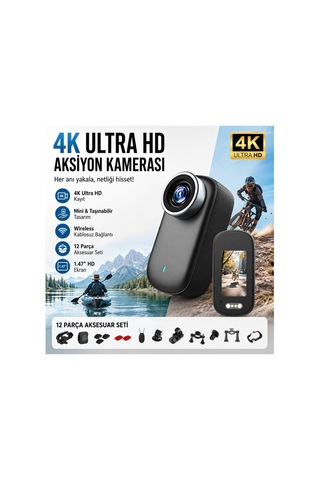 Castu M11 4k Stabilizasyonlu Giyilebilir Aksiyon Kamerası Manyetik Klipsli Çok Renkli