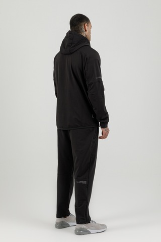 Airlife Sportswear Tam Boy Fermuarlı Erkek Kapüşonlu Eşofman Takımı Siyah