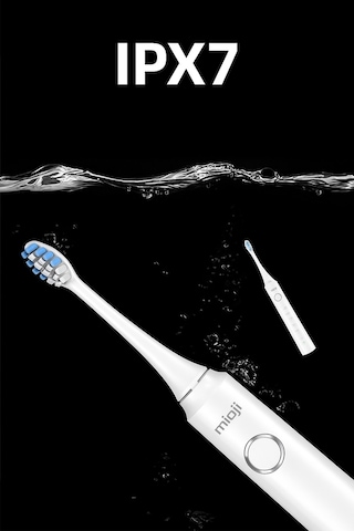 Mioji Oral B6 Care Şarj Edilebilir Diş Fırçası Beyaz + 3 Yedek Fırça Başlık + Seyahat Kutusu + Şarjlı Ağız Duşu