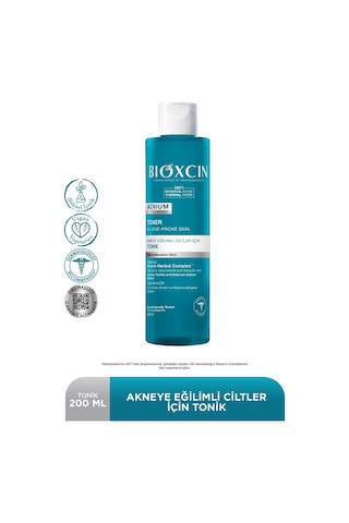 Bioxcin Acnium Yağlı ve Karma Cilt Salisilik Asit Tonik 200 Ml - Sebum Dengeleyici Niacinamide Glikolik Asit