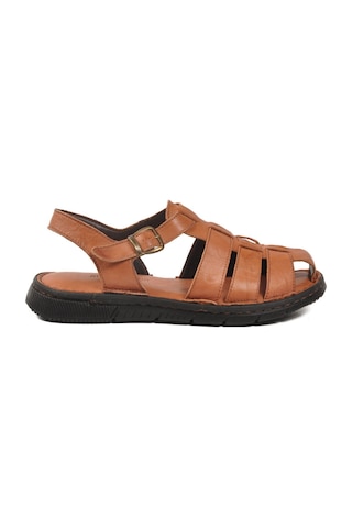 Pierre Cardin Taba Hakiki Deri Erkek Günlük Sandalet Pc-7462 M Taba