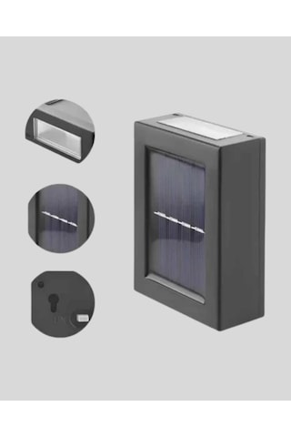 6 Led Güneş Enerjili Sensörlü Lamba - Akıllı Işık Sensörlü Enerji Tasarruflu Bahçe Aydınlatma Renkli