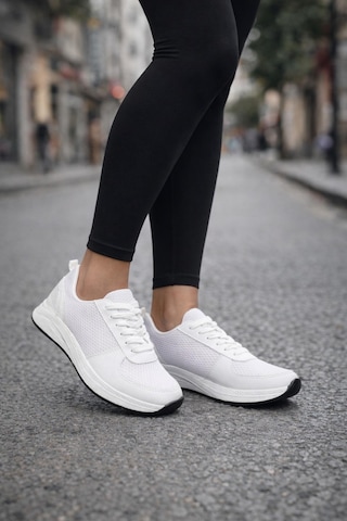 Kadın Sneaker Nefes Alan Fileli, Hafif Ve Konforlu Beyaz
