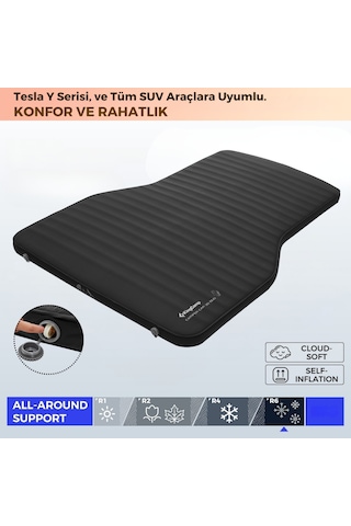 Kingcamp Camper Car 3d Duo Tesla Ve Suv Araçlara Uygun Şişme Mat Siyah