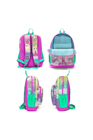 Coral High Pembe Su Yeşili Unicorn Okul Sırt Ve Beslenme Çantası Seti - Kız Çocuk - Dört Bölmeli Pembe Unicorn Prenses