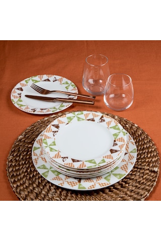 Güral Porselen - Eda 7 Parça Bone Pasta Seti
