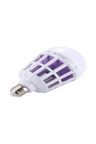 Yaozixa Led E27 9w Işık + 365nm Mor Işık, Otomatik Kaydırma, 3 Modlu, 175-265v, Akıllı Sinir Ve Sinek Öldürücü Aleti