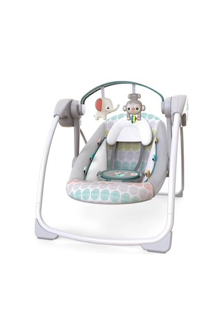 Bright Starts Bebek Salıncağı, Uyarlanabilir Hız, Kumaş Oyuncaklar, Müzik, Çıkarılabilir Oyuncak Bar