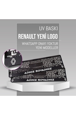 Renault Plakalık Yeni Logo, 2 Adet Premium Uv Baskılı Plakalık