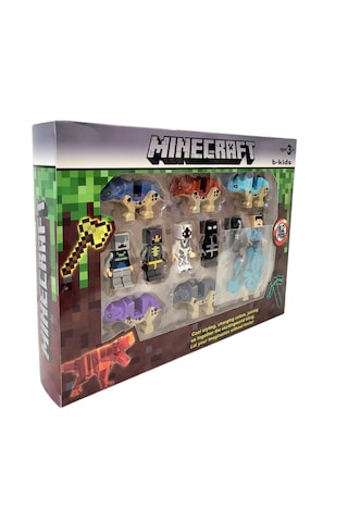 Minecraft 12 Parça Figür Ve Dinozor Oyun Seti Minecraft