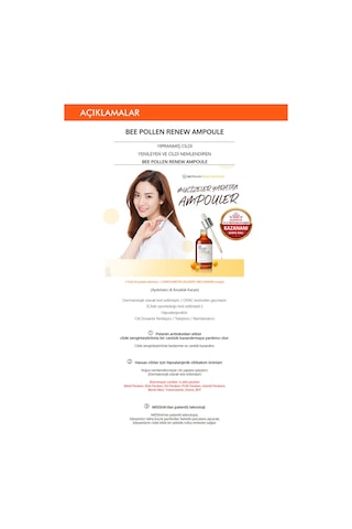 Missha Bee Pollen Renew Ampouler Arı Poleni İçeren Yoğun Besleyici Yenileyici Serum 40 ML