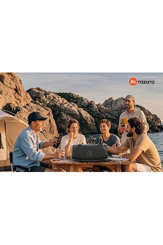 Tazata Boomblast Pro Bluetooth Hoparlör- Gri 80w Ipx7, 12 Saat Şarj, Powerbank, İnanılmaz Ses
