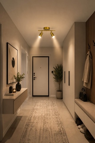 Spoty 2'li Eskitme Renkli Gün Işığı Modern Tasarım Salon - Mutfak - Banyo Spot Sıralı Avize