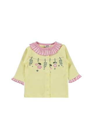 Civil Baby Fırfırlı Patikli 1-9 Ay Pijama Takımı - Sarı Açık Sarı
