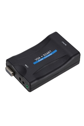 Forzacase Vga To Scart Ses Destekli Aktif Dönüştürücü 1080p Scaler Vga Scart Çevirici - Fc1208