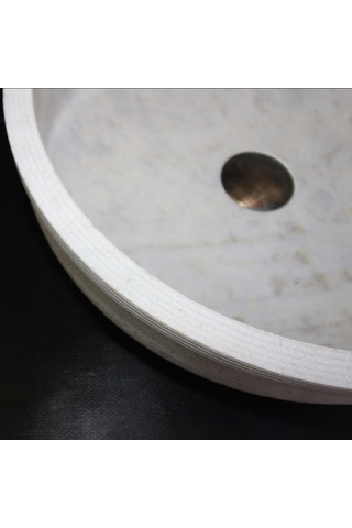 Afyon Beyaz Dışı Taramalı Yuvarlak Lavabo