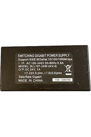 24 Volt Poe Adaptör 24 Volt Gigabit Poe Adaptör 1000m Poe Enjektör